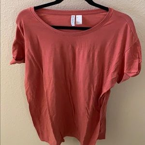 pastel coral T-shirt dress